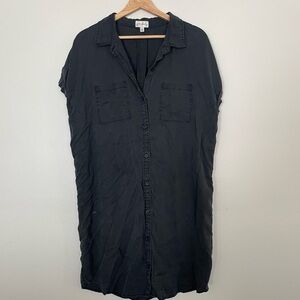 Wonderly Charcoal Gray Shirt Dress